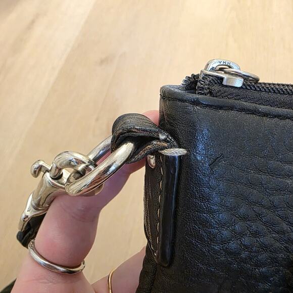 Coach Black Pebbled Leather Crossbody Classic Minimalist Hamilton Small Purse - Picture 5 of 10